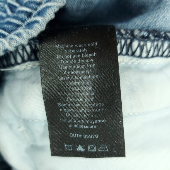 rag & bone Cotton Denim Jogger L Blue Drawstring Straight Leg High Rise Pull-On - Picture 14 of 16